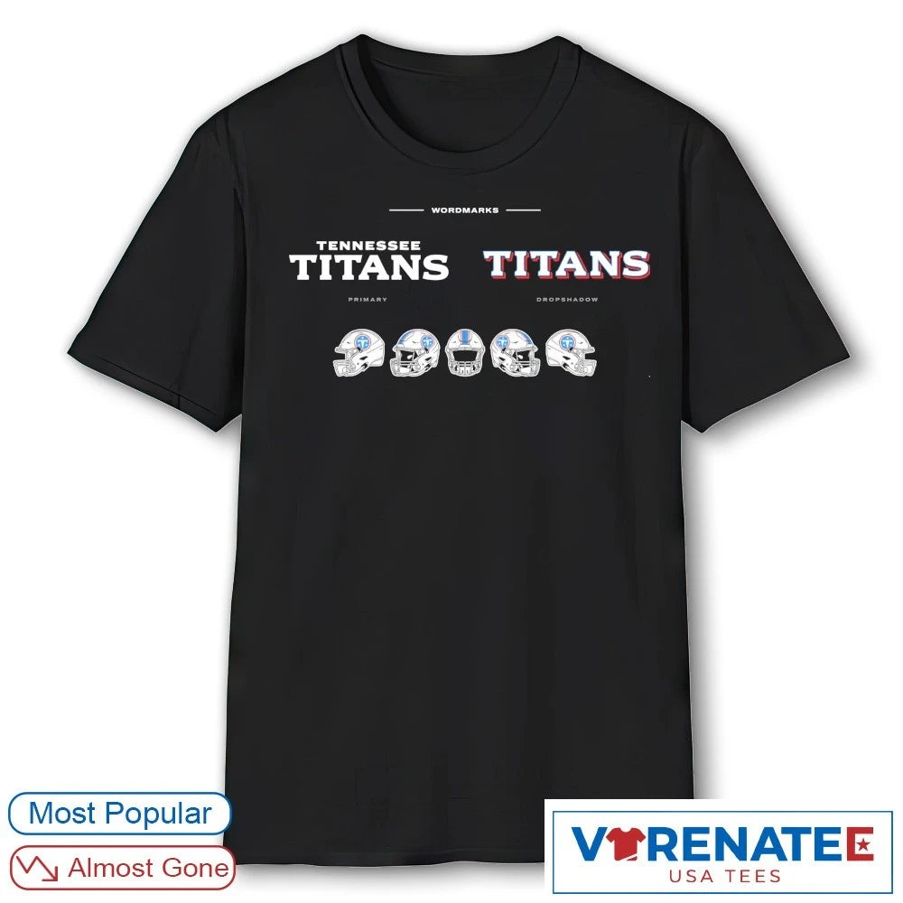 Official Tennessee Titans Primary Titans Dropshadown New T-Shirt