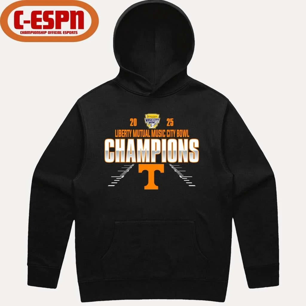 Official Tennessee Volunteers Liberty Mutual Music City Bowl Champions T-Shirt