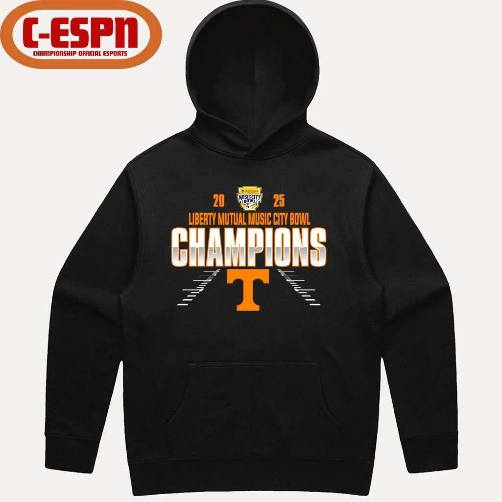Official Tennessee Volunteers Liberty Mutual Music City Bowl Champions T-Shirt