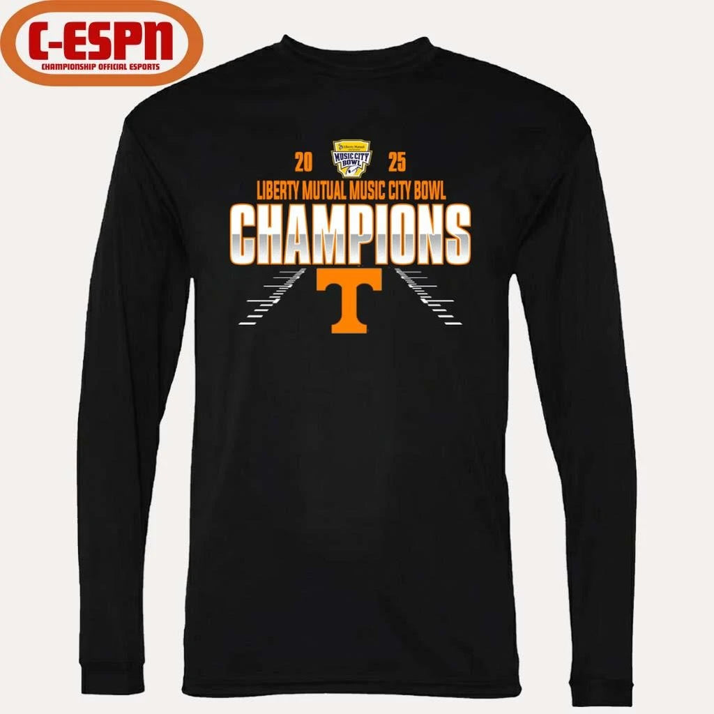 Official Tennessee Volunteers Liberty Mutual Music City Bowl Champions T-Shirt