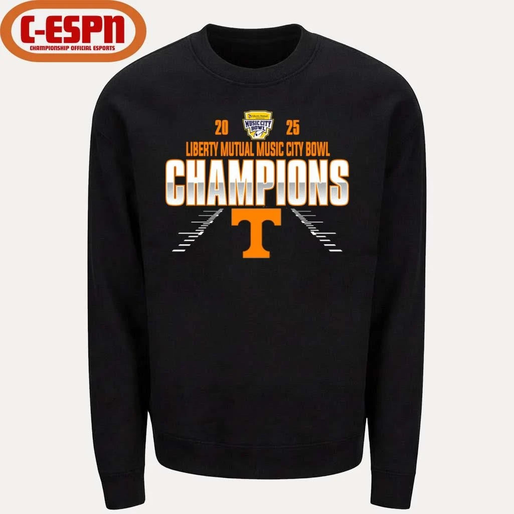 Official Tennessee Volunteers Liberty Mutual Music City Bowl Champions T-Shirt