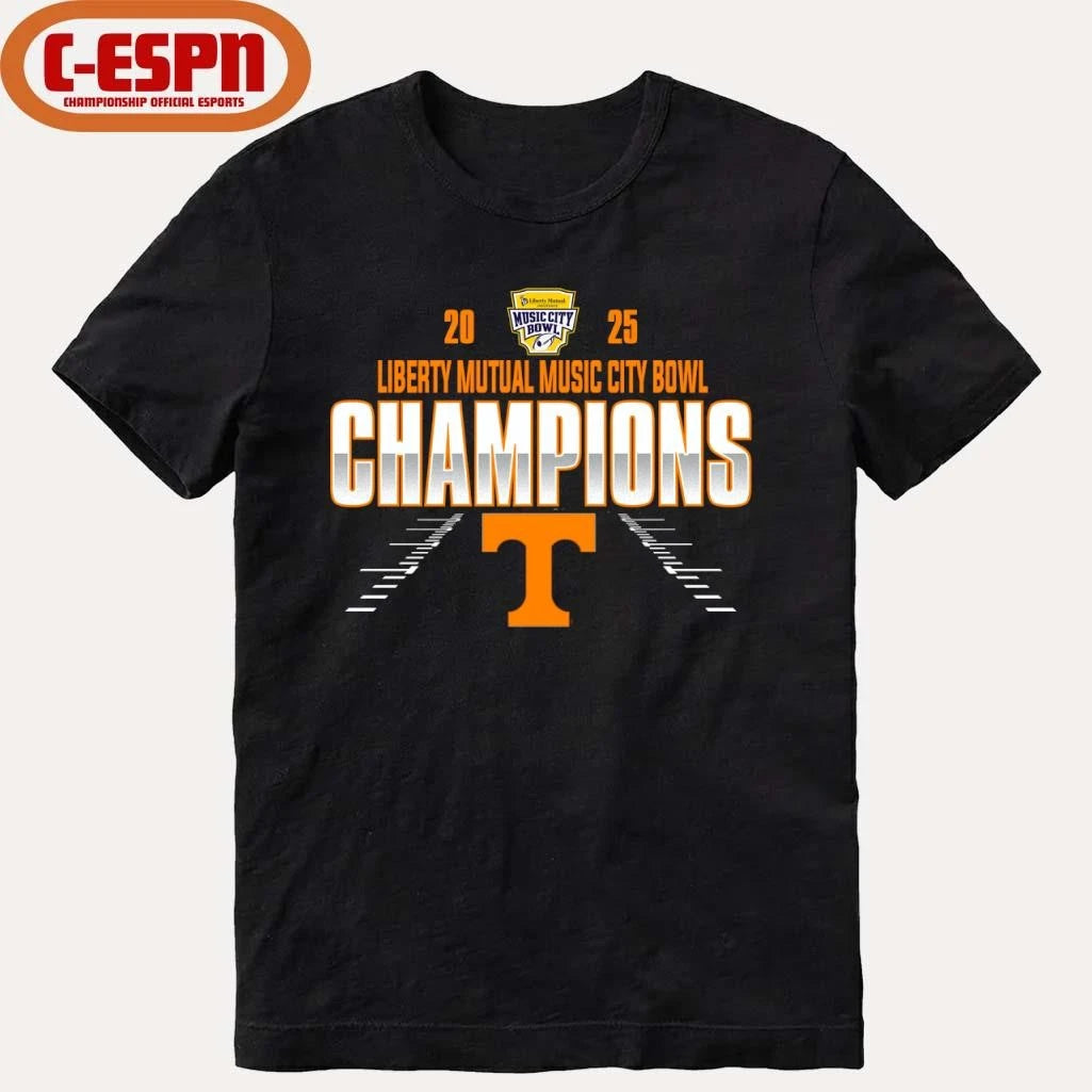Official Tennessee Volunteers Liberty Mutual Music City Bowl Champions T-Shirt