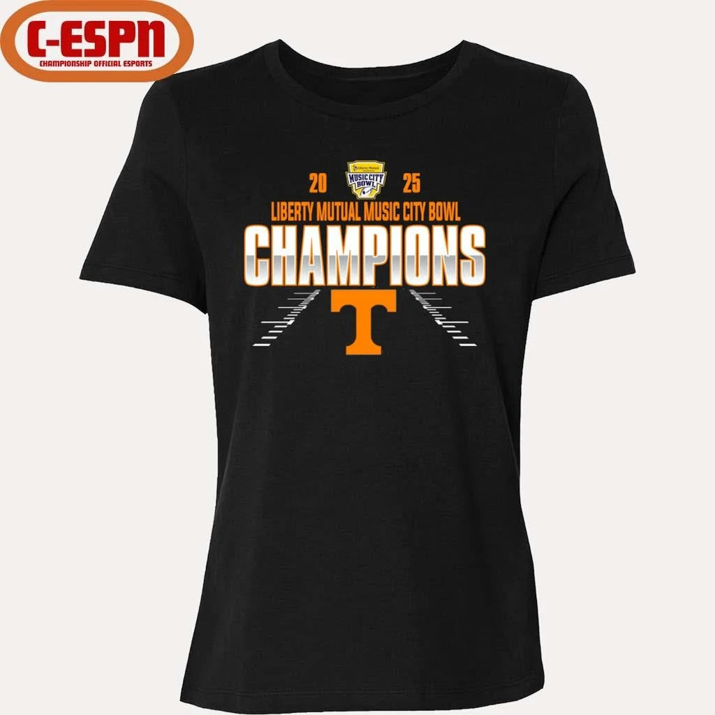 Official Tennessee Volunteers Liberty Mutual Music City Bowl Champions T-Shirt
