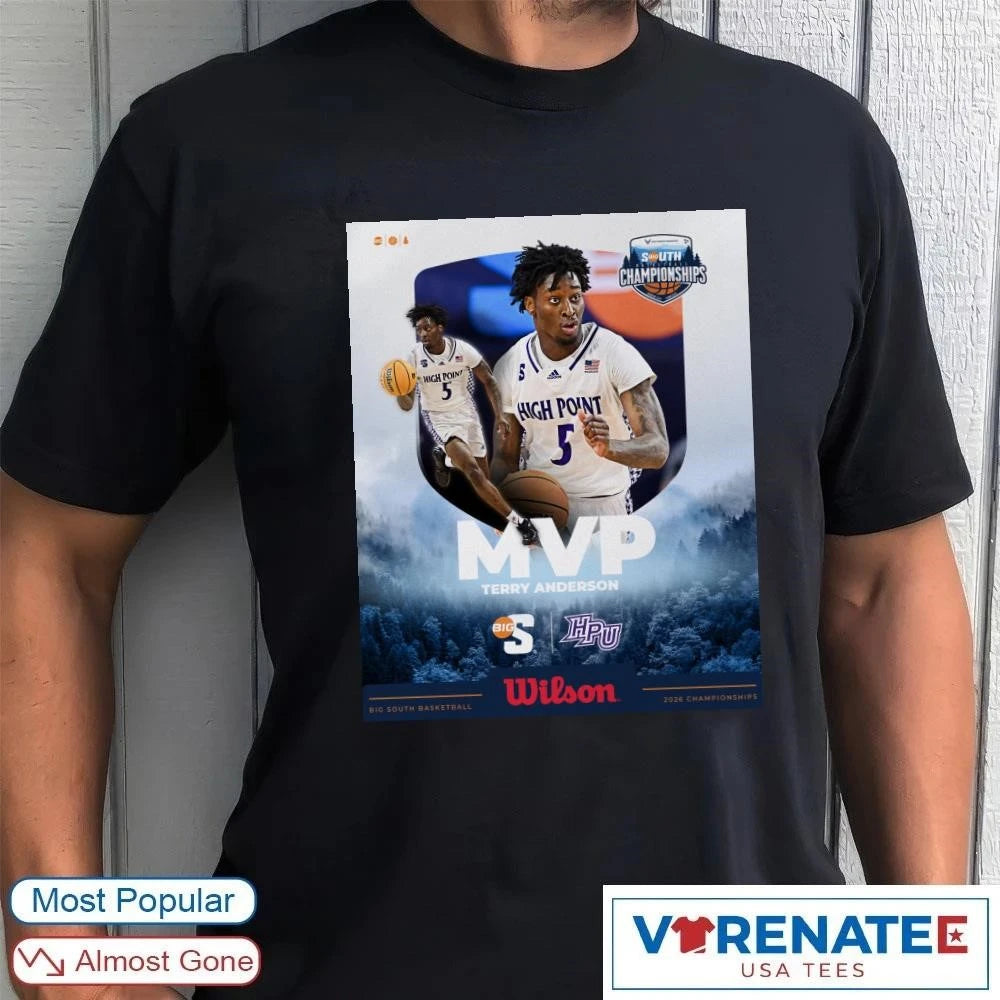 Official Terry Anderson 2026 Air Force Reserve Big South Tournament MVP Poster T-Shirt