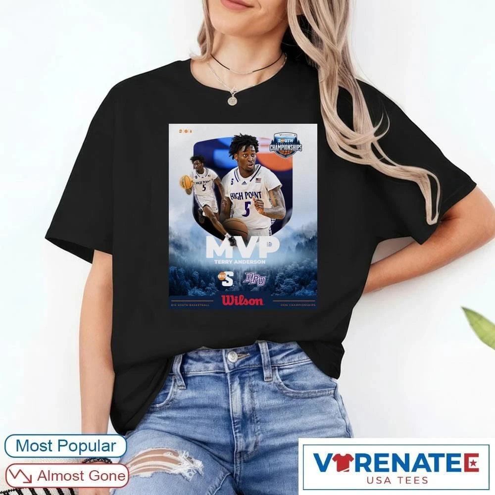 Official Terry Anderson 2026 Air Force Reserve Big South Tournament MVP Poster T-Shirt