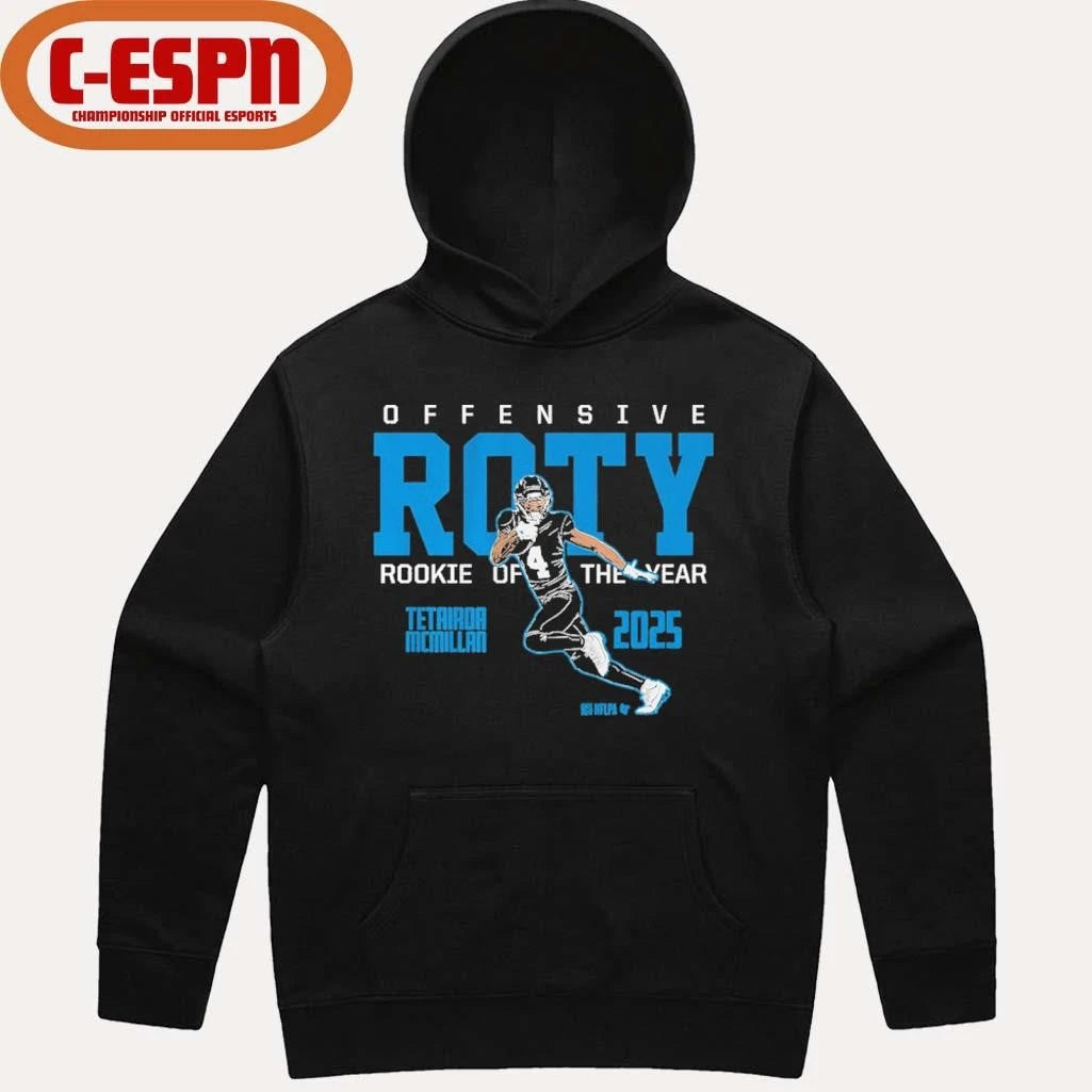 Official Tetairoa McMillan 2025 Offensive Rookie of the Year shirt