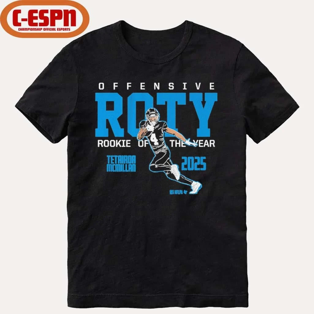 Official Tetairoa McMillan 2025 Offensive Rookie of the Year shirt