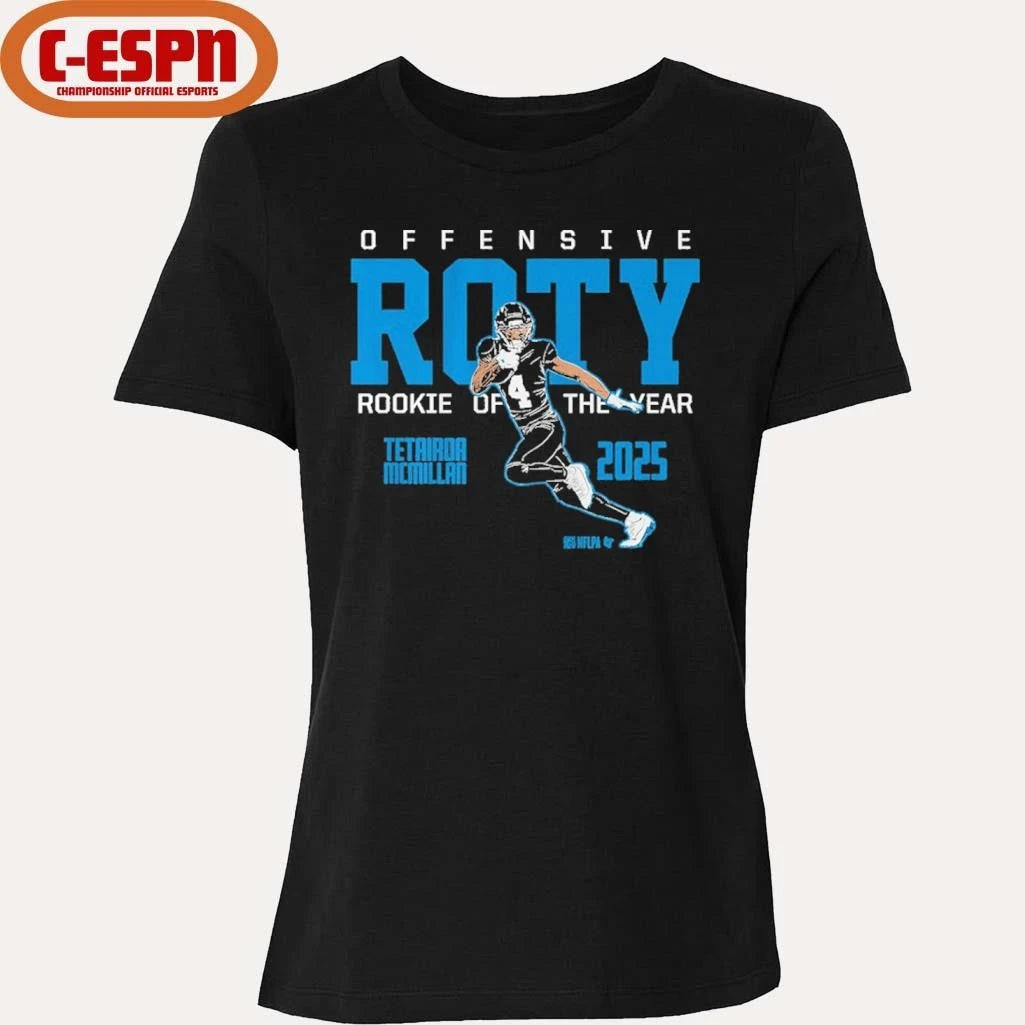 Official Tetairoa McMillan 2025 Offensive Rookie of the Year shirt