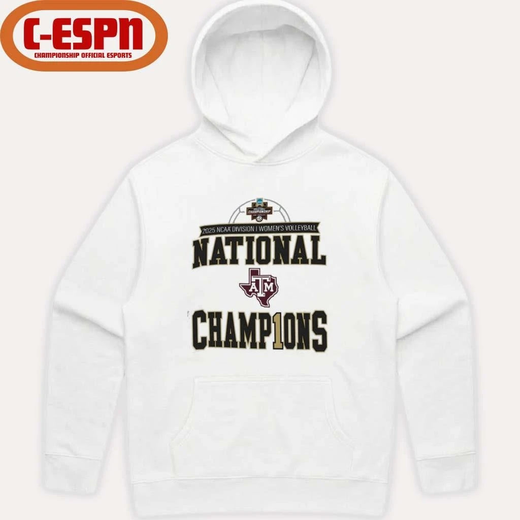 Official Texas A&amp;M Aggies 2025 NCAA Women’s Volleyball National Champions Locker Room T-Shirt