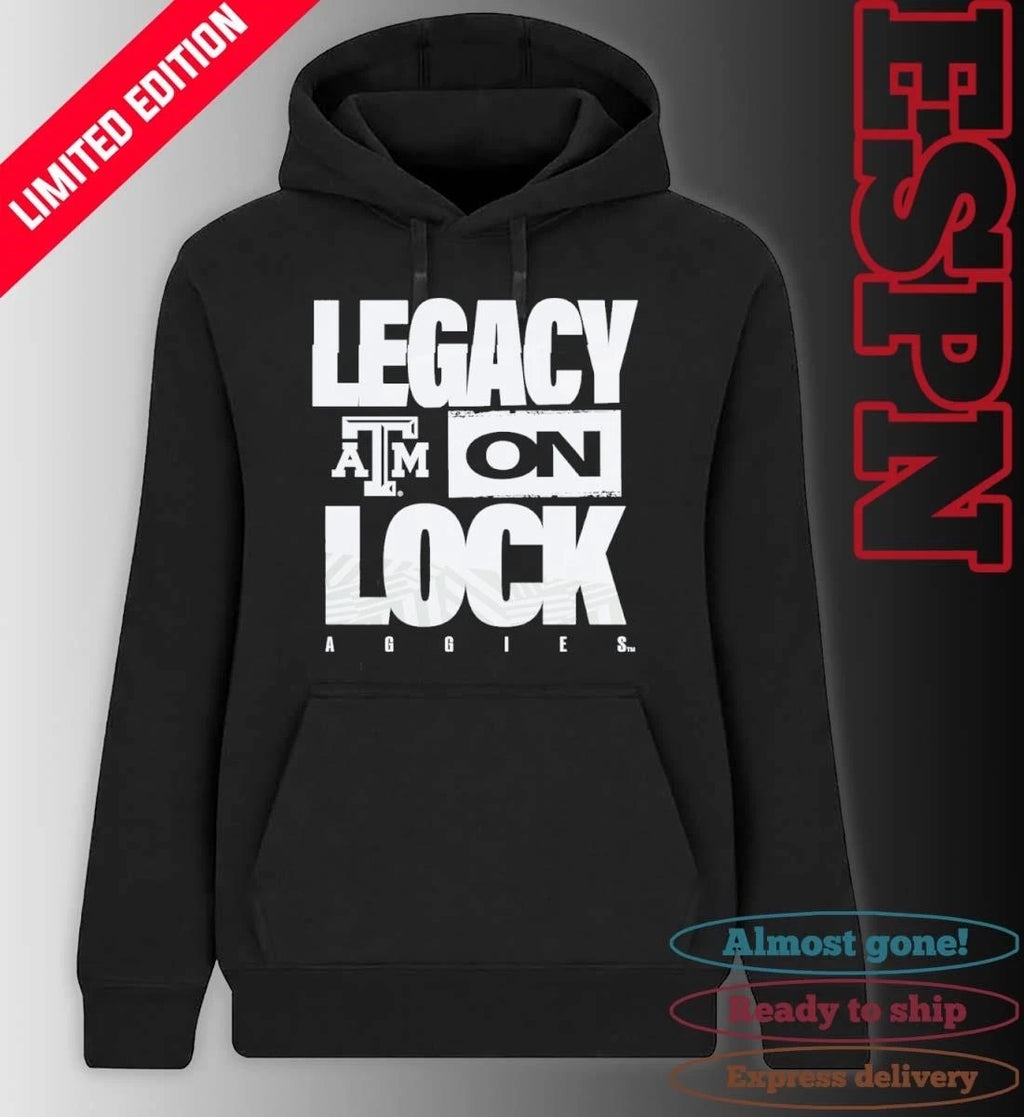 Official Texas A&amp;M Aggies 2026 Legacy On Lock March Madness Shirt