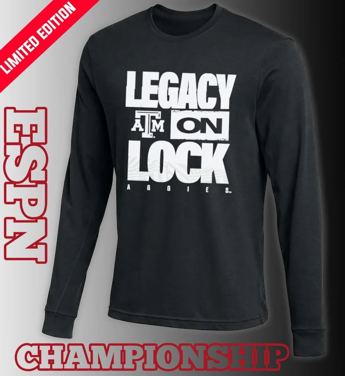 Official Texas A&amp;M Aggies 2026 Legacy On Lock March Madness Shirt