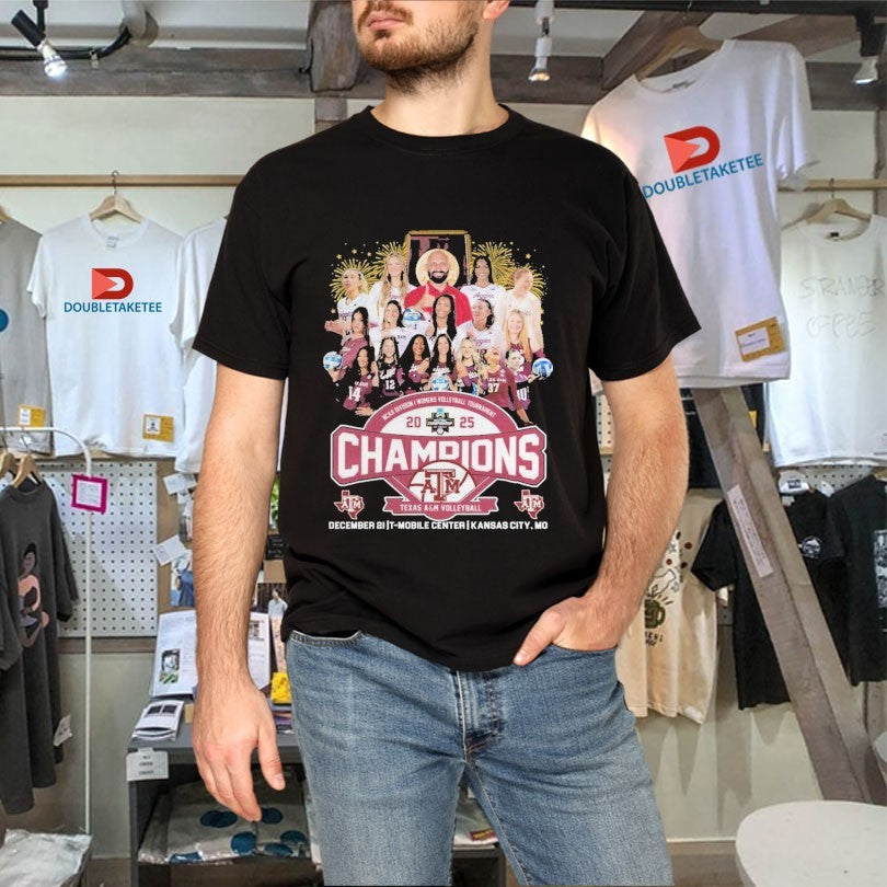 Official Texas A&amp;M Aggies NCAA Women’s Volleyball National Champions 2025 Team Players Shirts