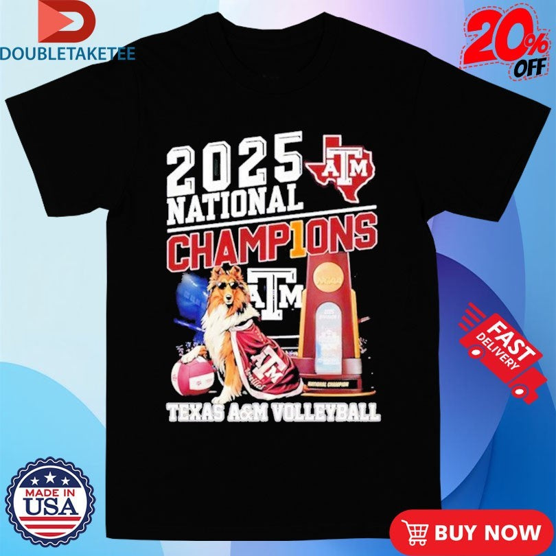 Official Texas A&amp;M Aggies Volleyball National Champions 2025 Mascot Trophy Shirts