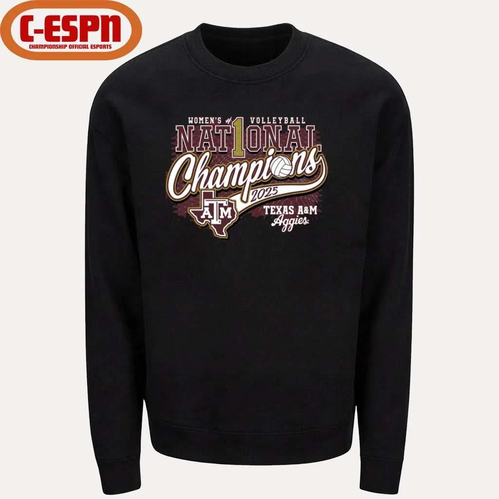 Official Texas A&amp;M Volleyball 2025 No.1 National Champions shirt