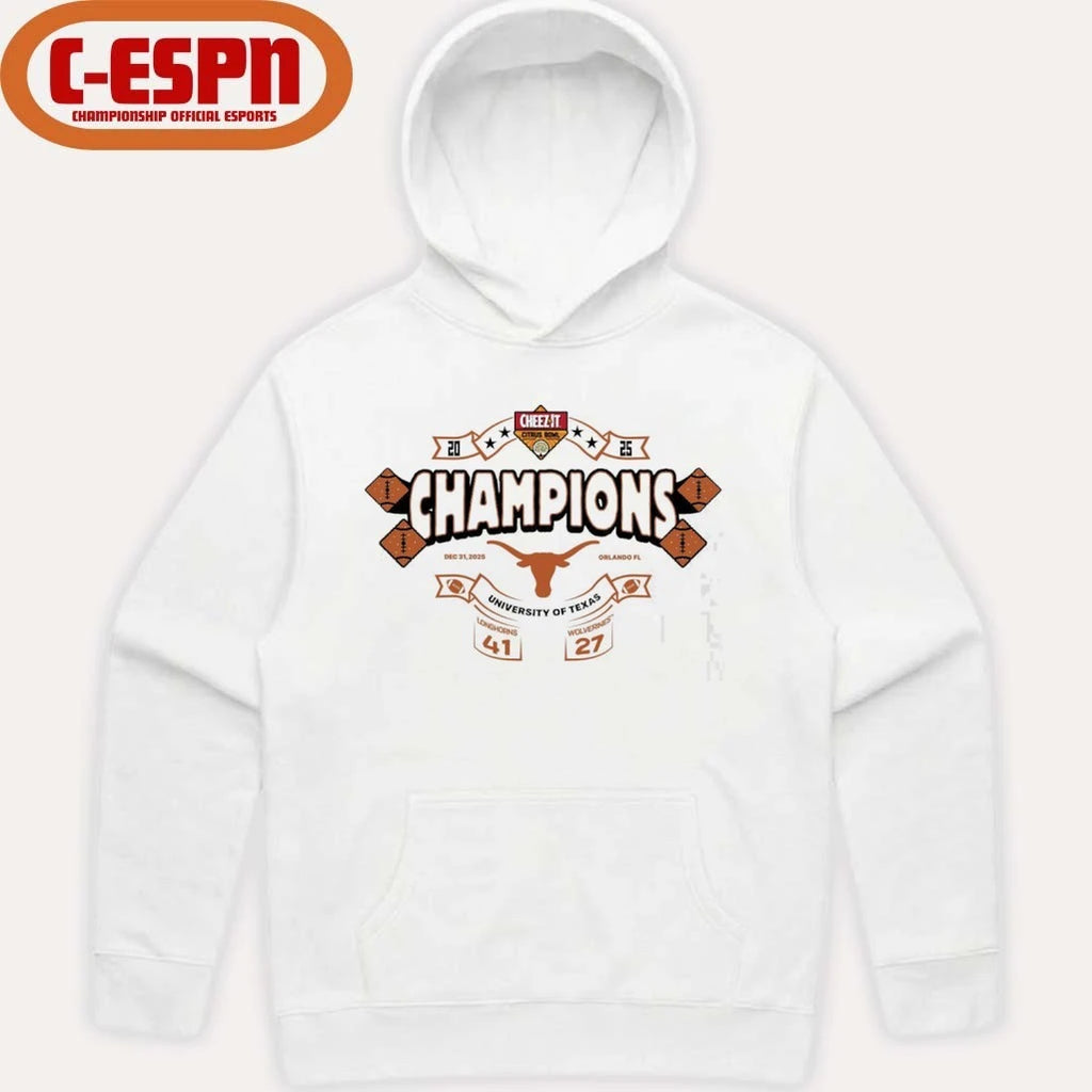 Official Texas Longhorns 2025 Cheez-it Citrus Bowl Champions Score Shirt