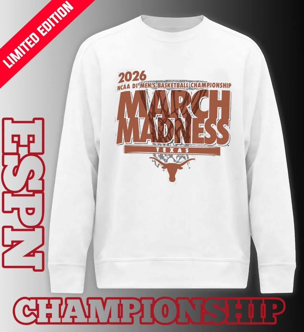 Official Texas Longhorns 2026 NCAA DI Basketball March Madness – First Four Shirt