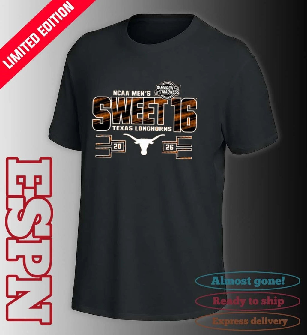 Official Texas Longhorns 2026 NCAA March Madness Sweet 16 Bound Net Shirt