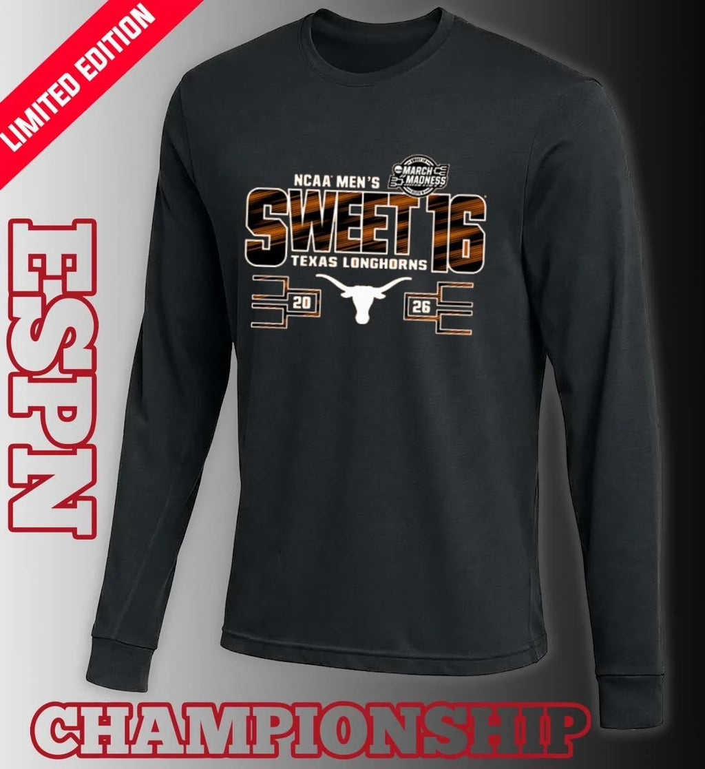 Official Texas Longhorns 2026 NCAA March Madness Sweet 16 Bound Net Shirt