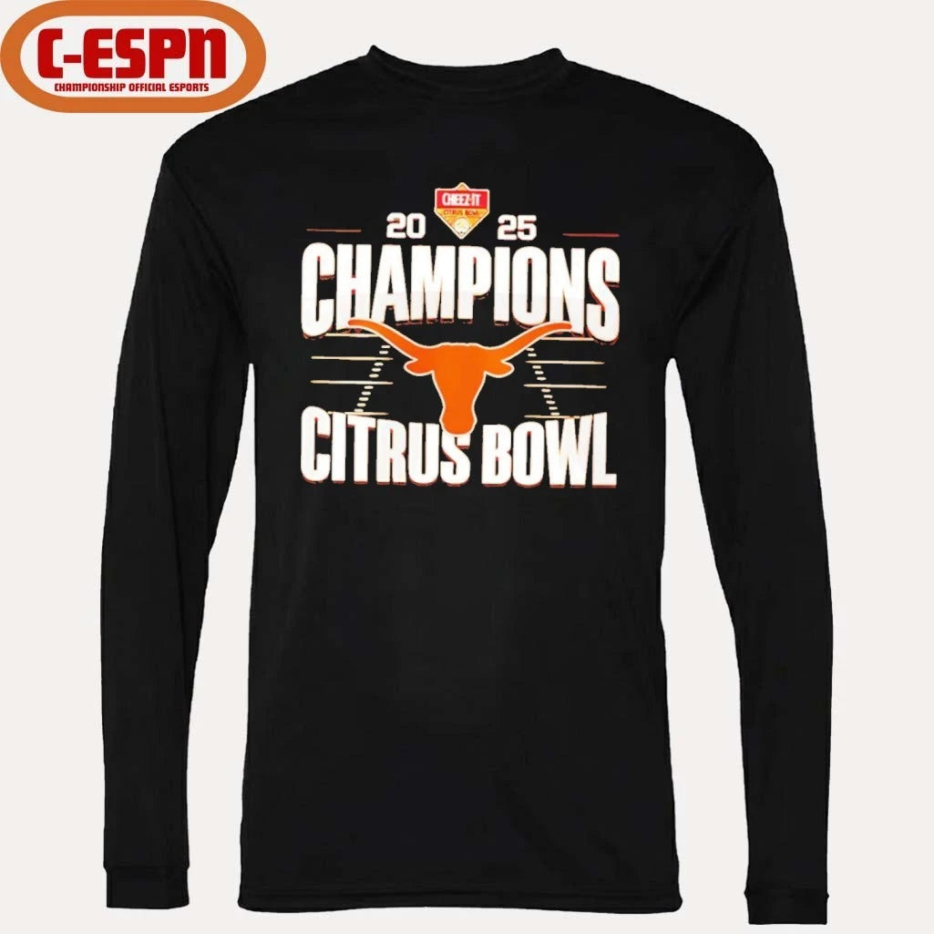 Official Texas Longhorns Citrus Bowl Champions 2025 logo shirt