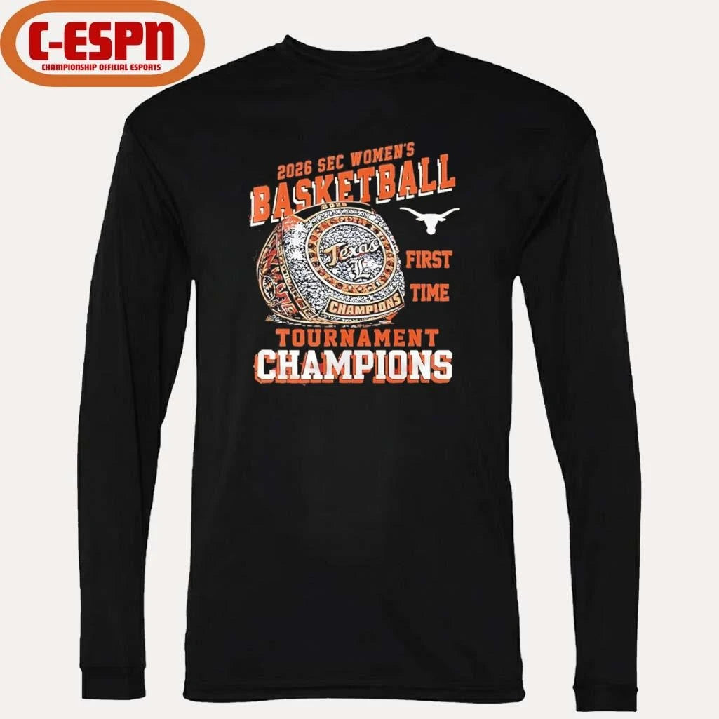 Official Texas Longhorns First Time SEC Women’s basketball Tournament Champions rings shirt