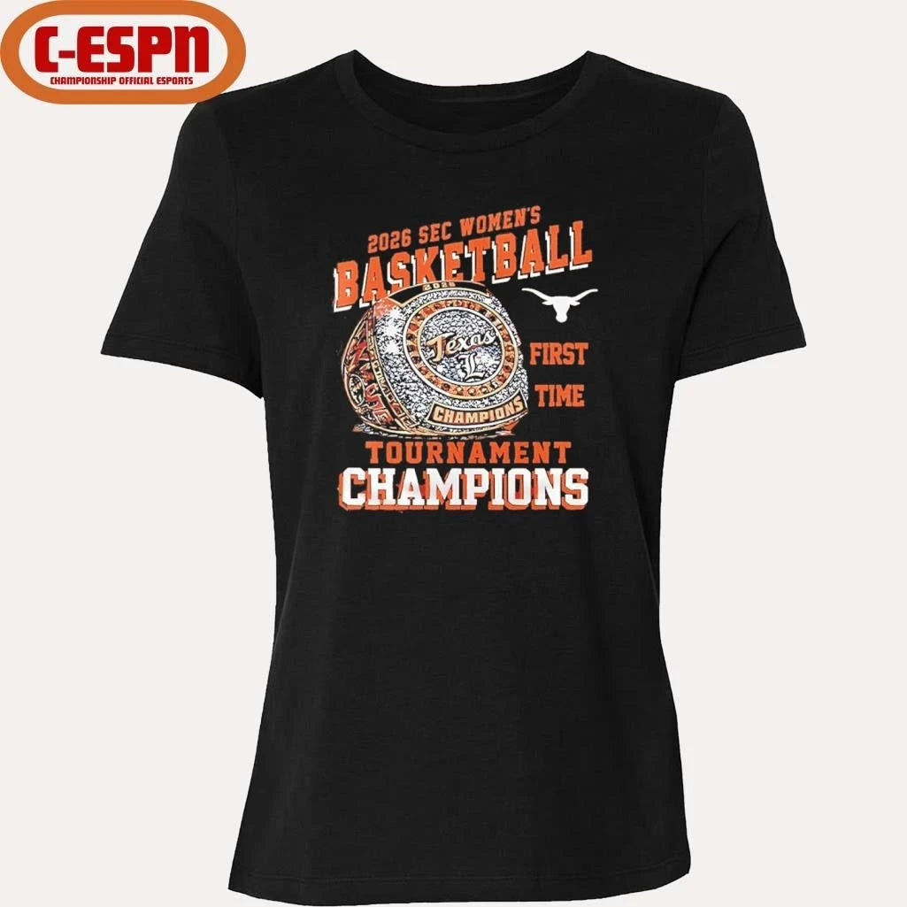Official Texas Longhorns First Time SEC Women’s basketball Tournament Champions rings shirt