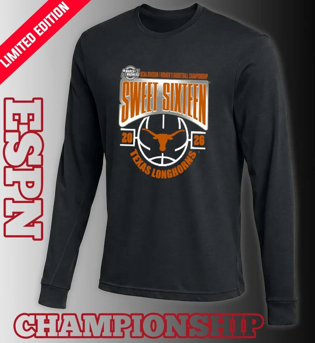 Official Texas Longhorns Sweet 16 NCAA DI Women’s Basketball Tournament March Madness 2026 T-Shirt