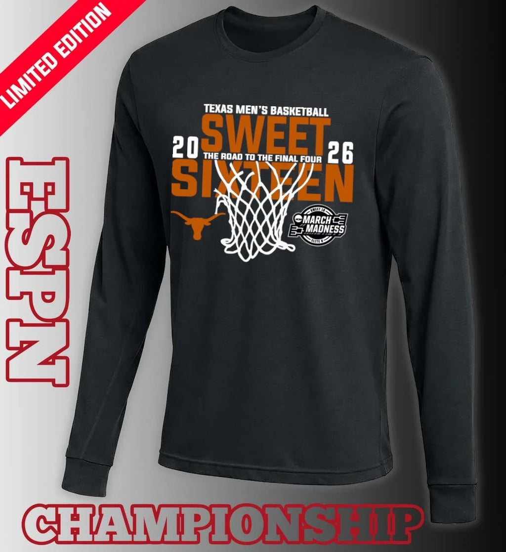 Official Texas Men’s Basketball 2026 Sweet Sixteen The Road To The Final Four Shirt