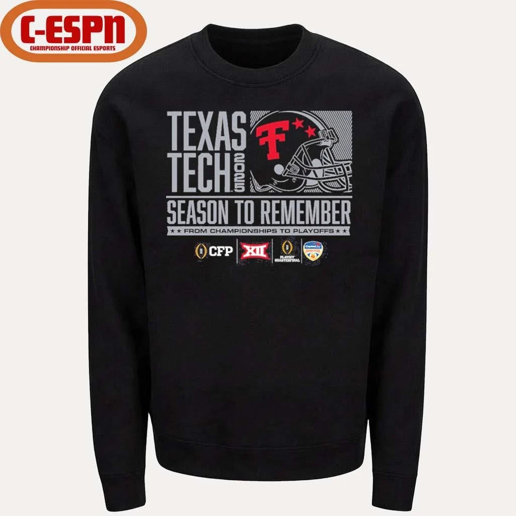 Official Texas Tech 2025 Football Season To Remember T-Shirt
