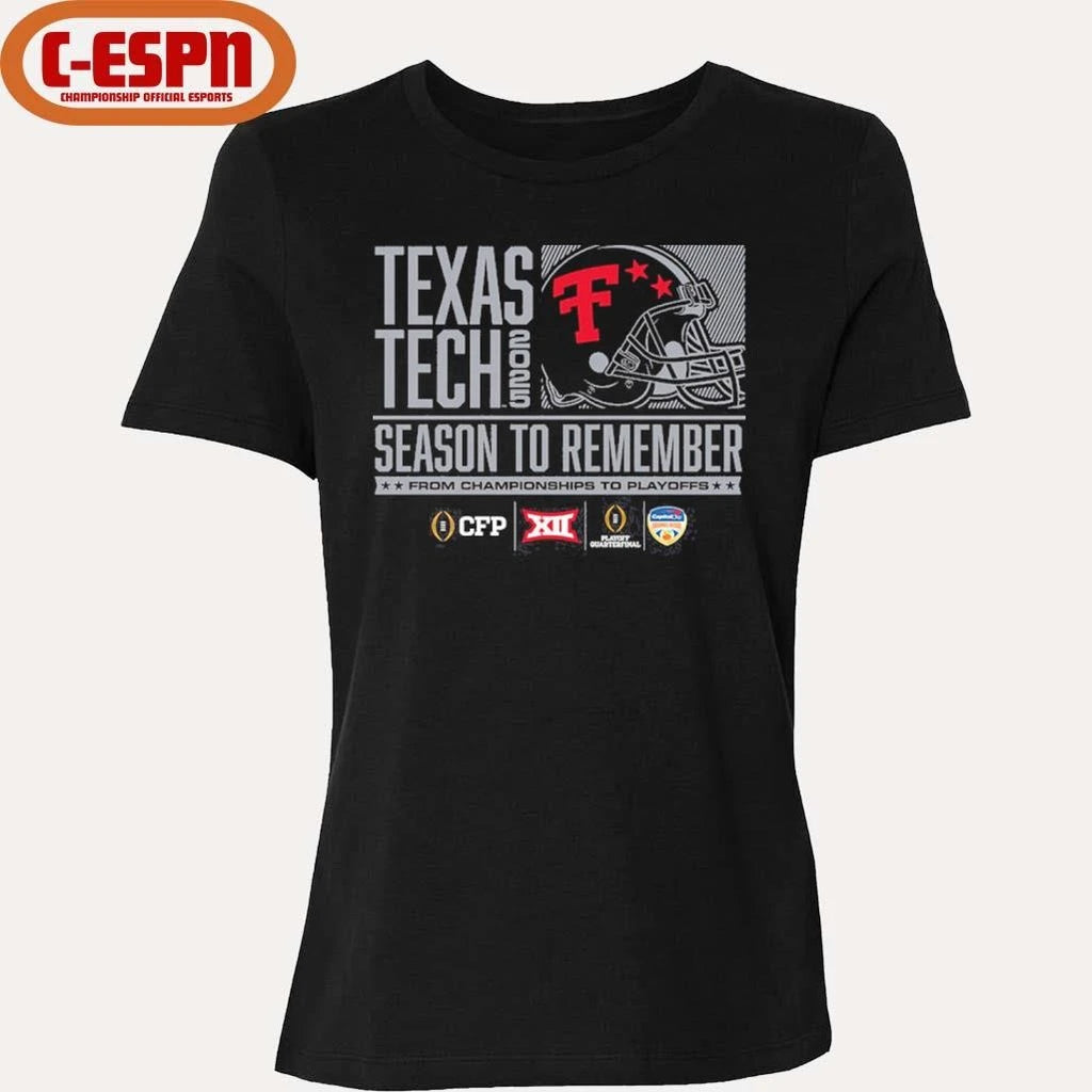 Official Texas Tech 2025 Football Season To Remember T-Shirt