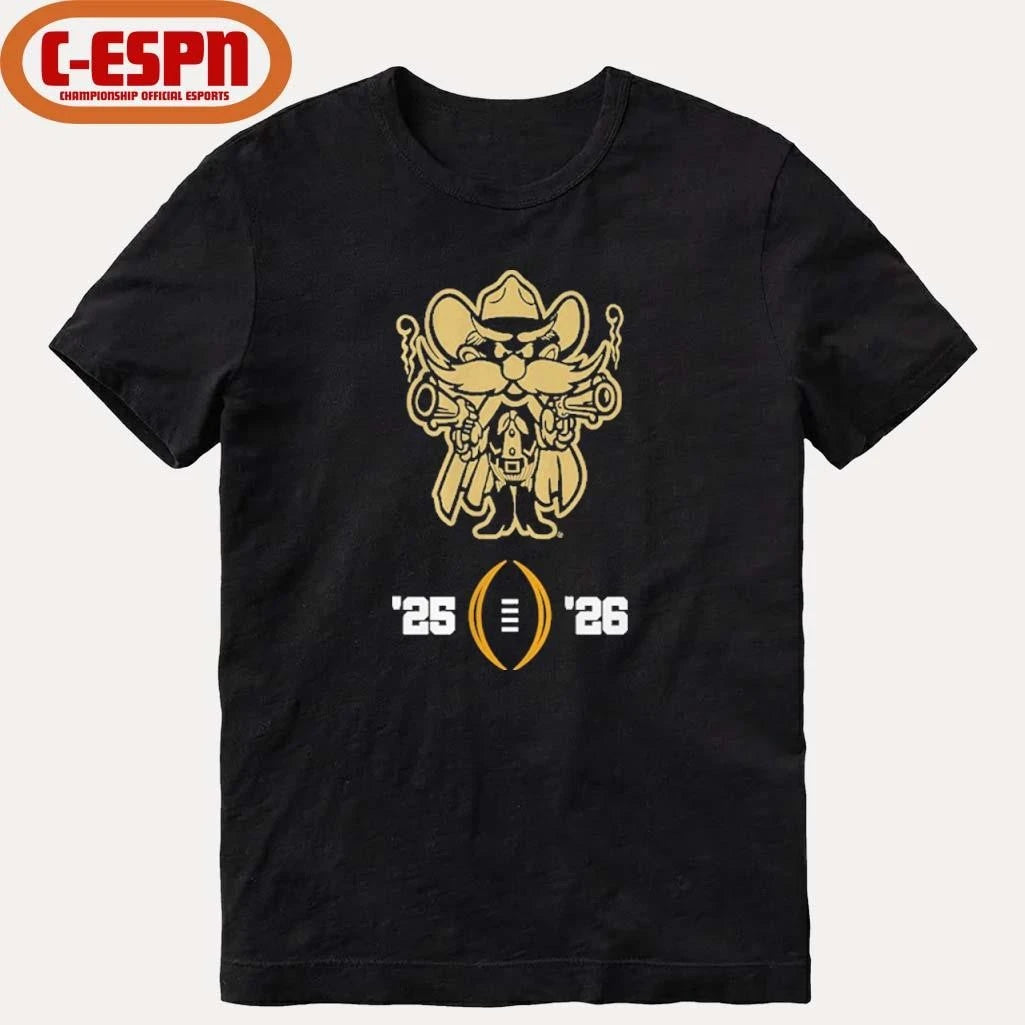 Official Texas Tech Football 2025-26 College Football Playoff Logo Shirt