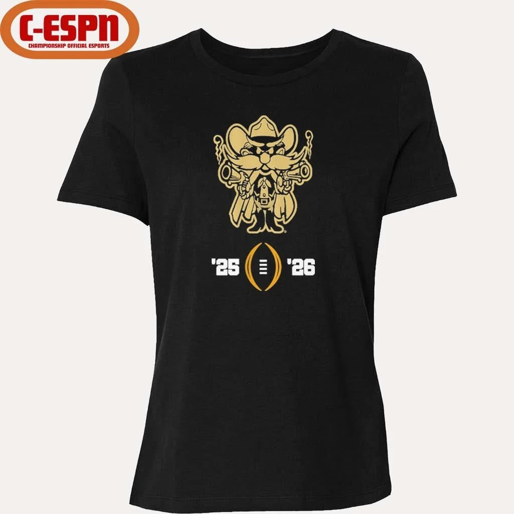 Official Texas Tech Football 2025-26 College Football Playoff Logo Shirt
