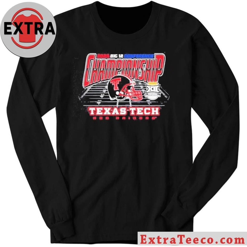 Official Texas Tech Red Raiders 2025 Big 12 Conference Championship Helmet Shirt