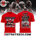 Official Texas Tech Red Raiders 2025 Champions Big 12 Football Logo Hoodie Shirts