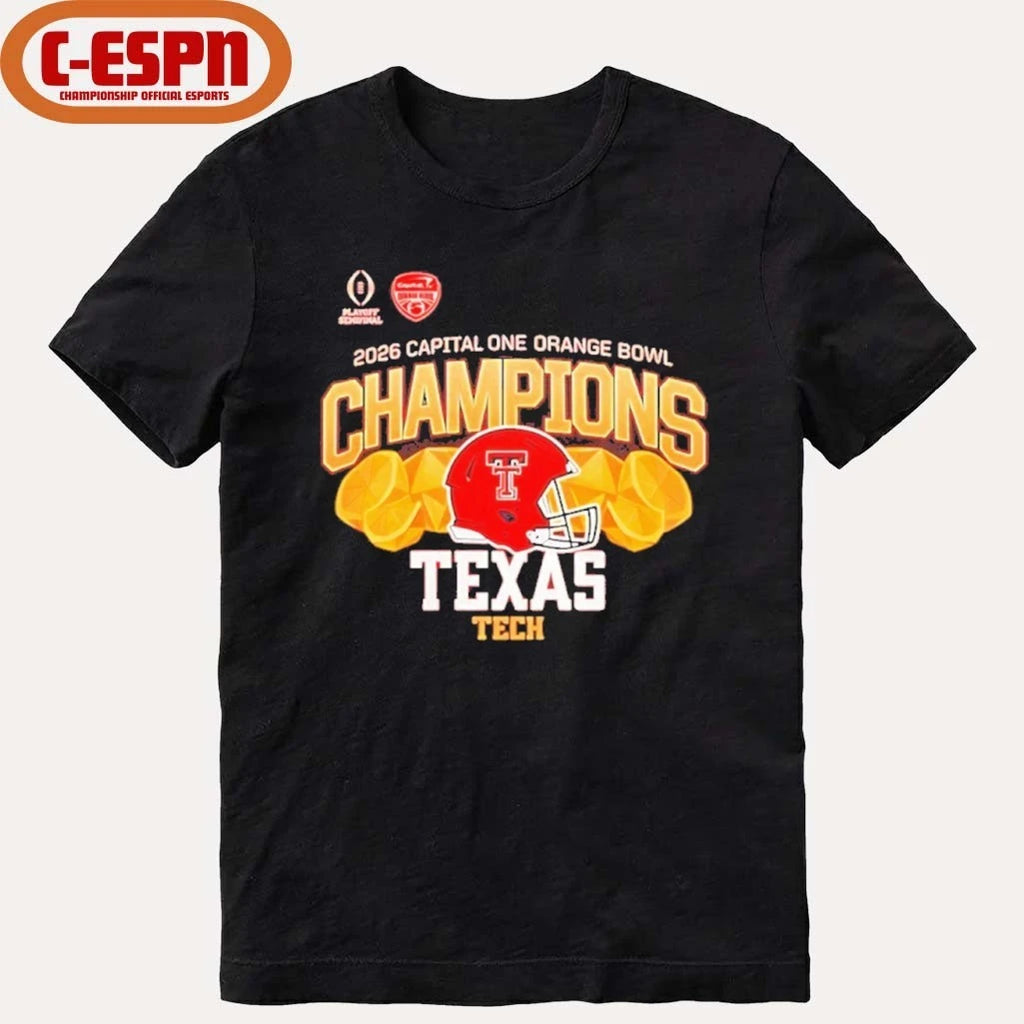Official Texas Tech Red Raiders 2026 CFP Orange Bowl Champions shirt