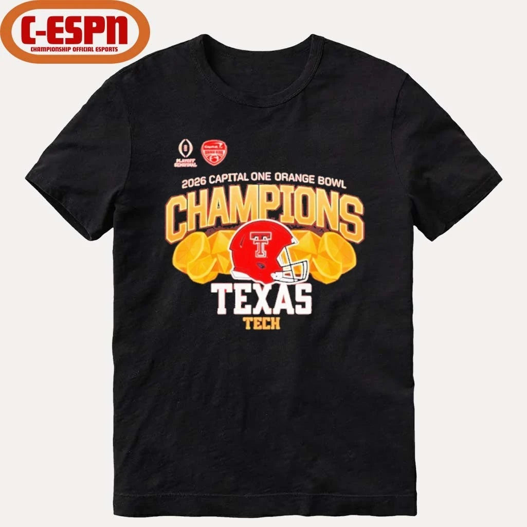 Official Texas Tech Red Raiders 2026 CFP Orange Bowl Champions shirt
