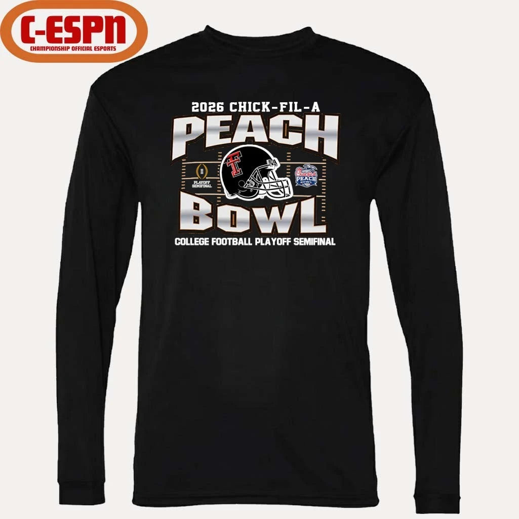 Official Texas Tech Red Raiders 2026 CFP Peach Bowl Shirt