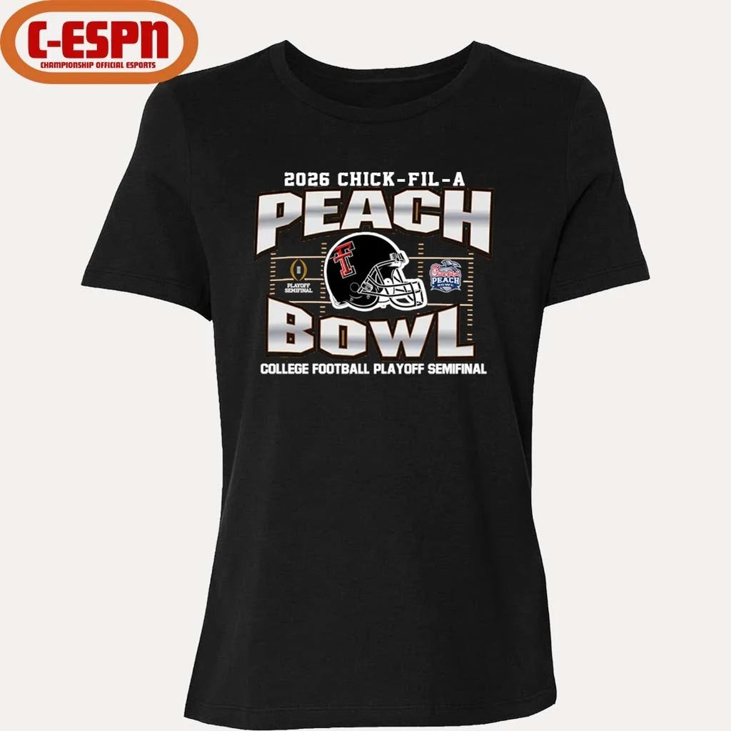 Official Texas Tech Red Raiders 2026 CFP Peach Bowl Shirt