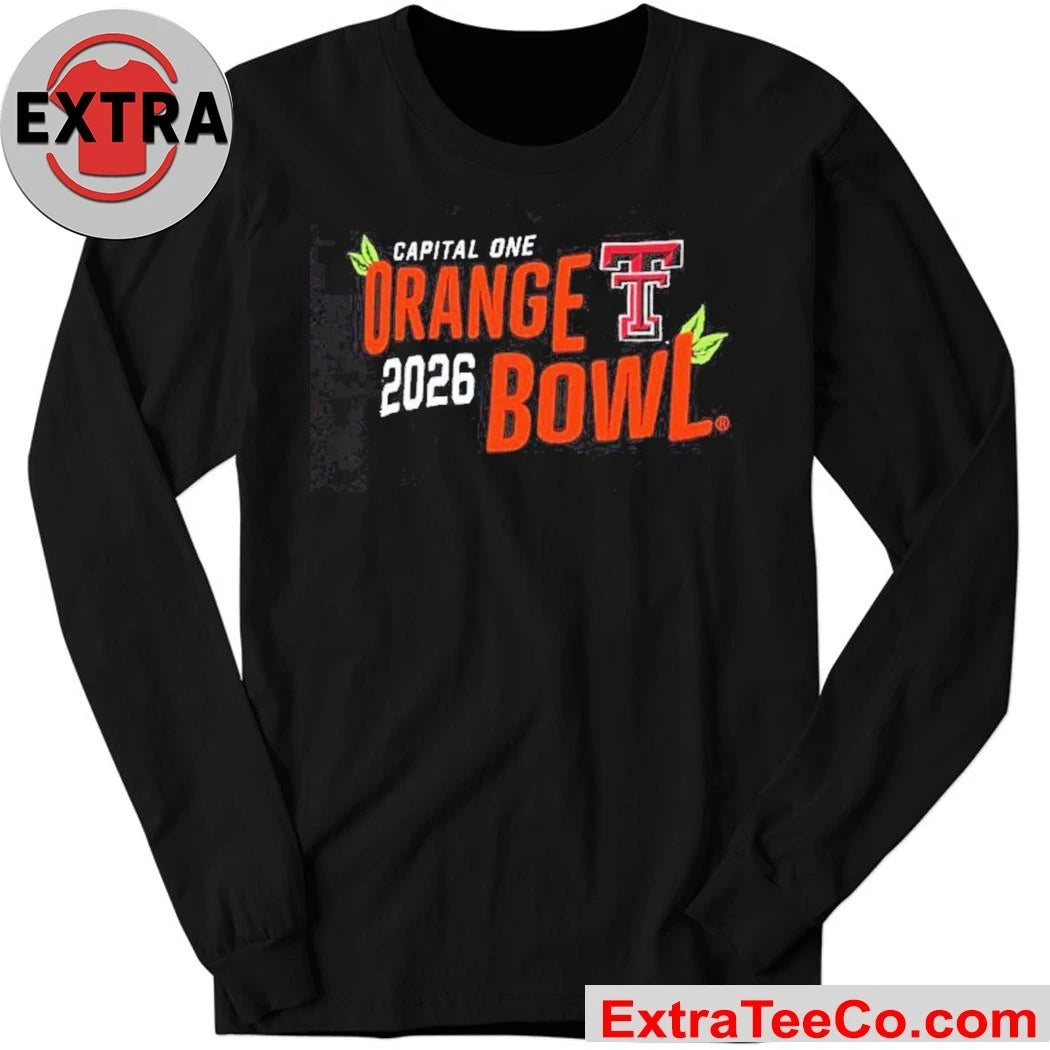 Official Texas Tech Red Raiders 2026 Capital One Orange Bowl Logo Shirt