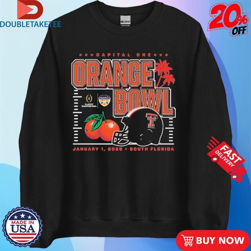 Official Texas Tech Red Raiders 2026 Orange Bowl Capital One CFP Shirts