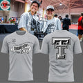 Official Texas Tech Red Raiders 2026 Women’ s Indoor Track &amp; Field Champions Logo Two Sided Hoodie T-Shirt