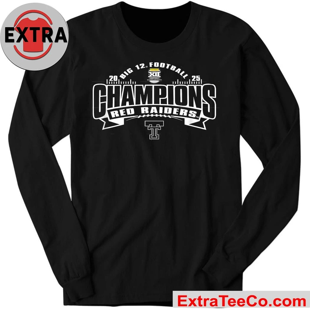 Official Texas Tech Red Raiders Big 12 Championship 2025 Football Logo Shirt