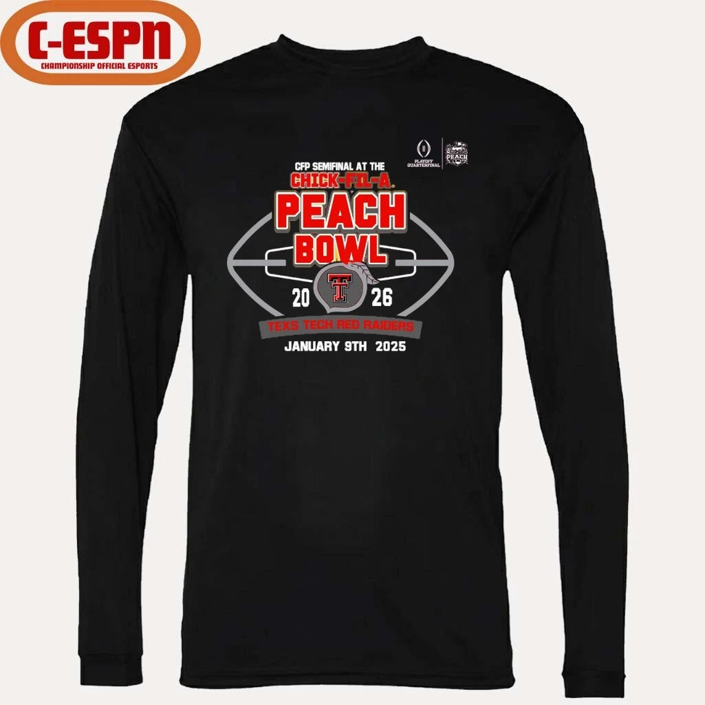 Official Texas Tech Red Raiders Chick-Fil-A Peach Bowl 2026 Shirt