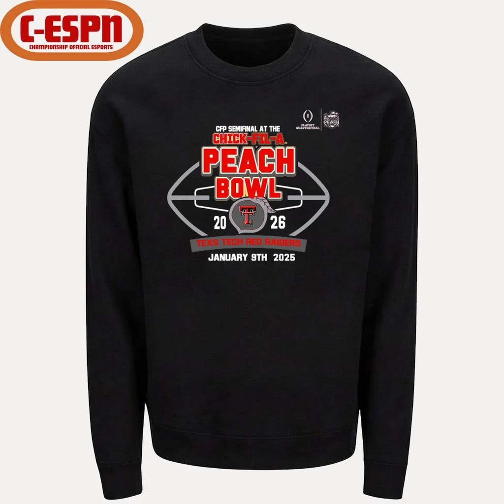 Official Texas Tech Red Raiders Chick-Fil-A Peach Bowl 2026 Shirt