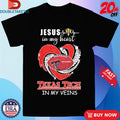 Official Texas Tech Red Raiders In My Veins Jesus In My Heart Diamond Shirts