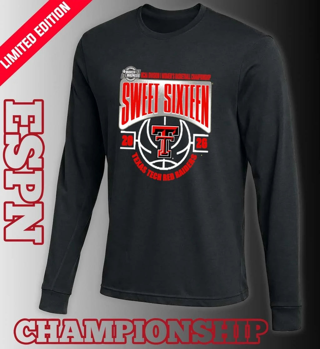 Official Texas Tech Red Raiders Sweet 16 NCAA DI Women’s Basketball Tournament March Madness 2026 T-Shirt