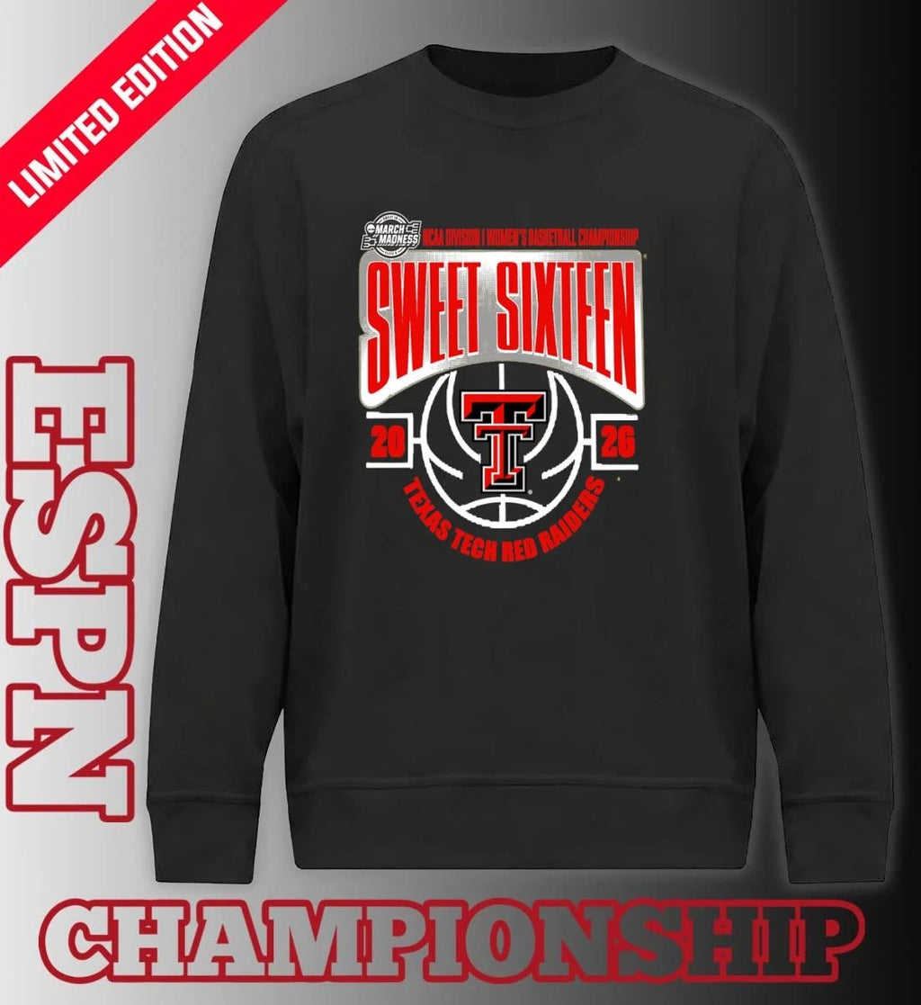 Official Texas Tech Red Raiders Sweet 16 NCAA DI Women’s Basketball Tournament March Madness 2026 T-Shirt