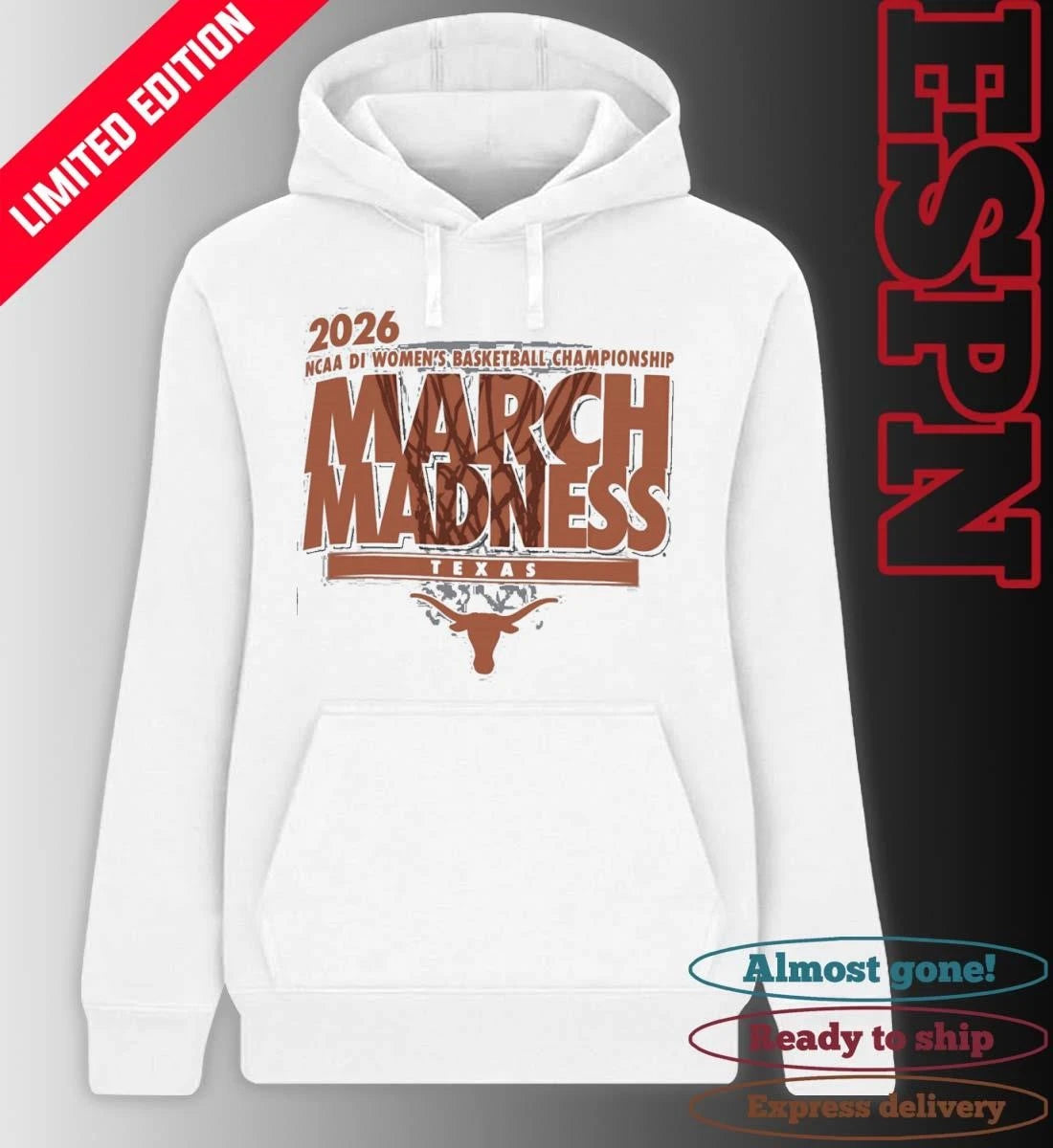 Official Texas Women’s Basketball Single Team 2026 NCAA March Madness Shirt