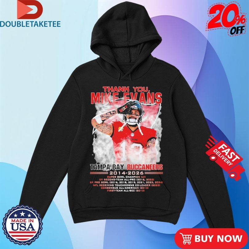 Official Thank You Mike Evans Tampa Bay Buccaneers 2014 2026 Shirts