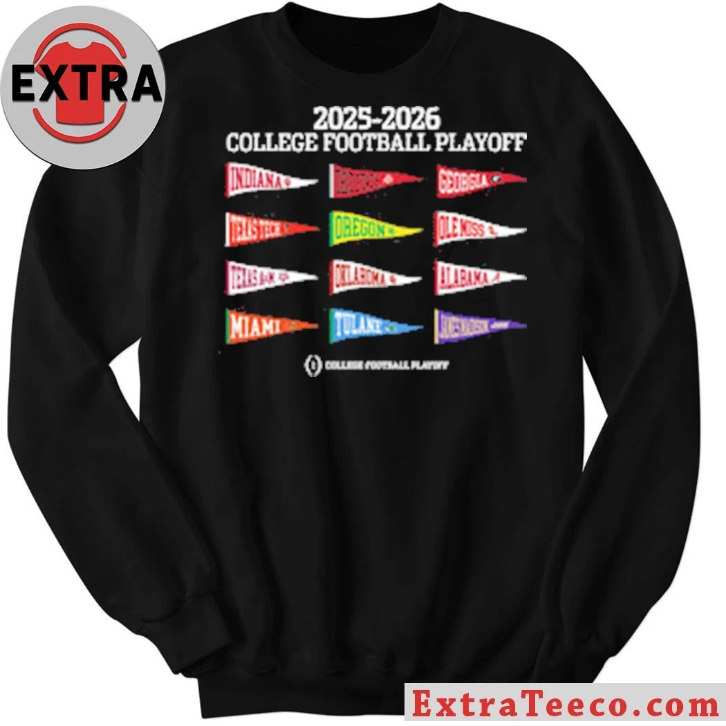 Official The 2025-2026 College Football Playoff with team logos T-Shirt