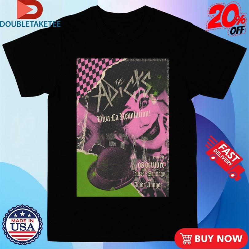 Official The Adicts Viva La Revolution Concert Oct 8 2025 Santiago Shirts
